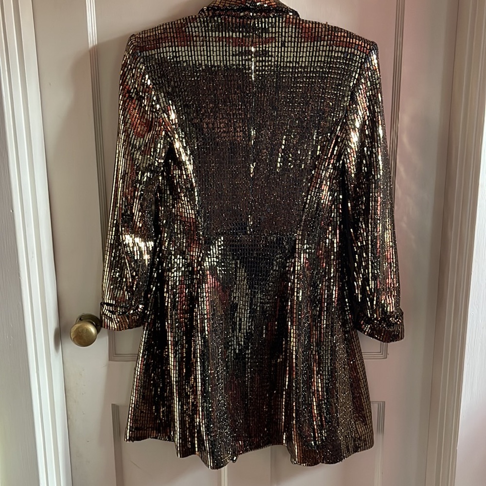Zara Gold Blazer women’s - Picture 2 of 5